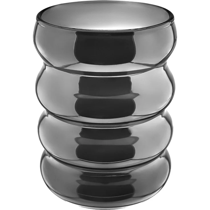 8er Set Wave-Style Trinkgläser-Set in Schwarz Kaffeegläser Getränkebecher - 300 ml – Bild 2