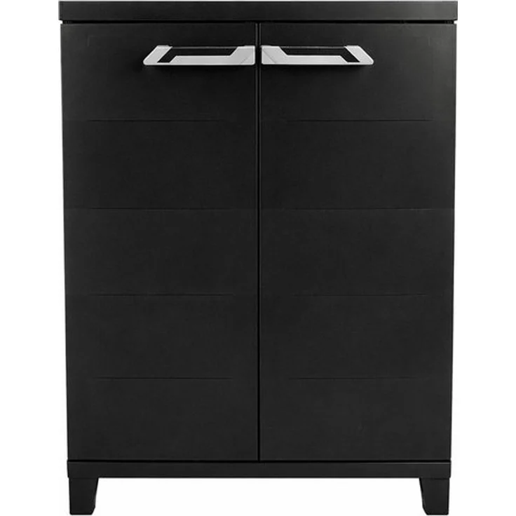ONDIS24 Beistellschrank Kunststoffschrank Prime 88 x 66 x 40 cm schwarz abschließbar Kunststoffschrank Allzweckschrank mit 15kg Belastung pro Einlage – Bild 4