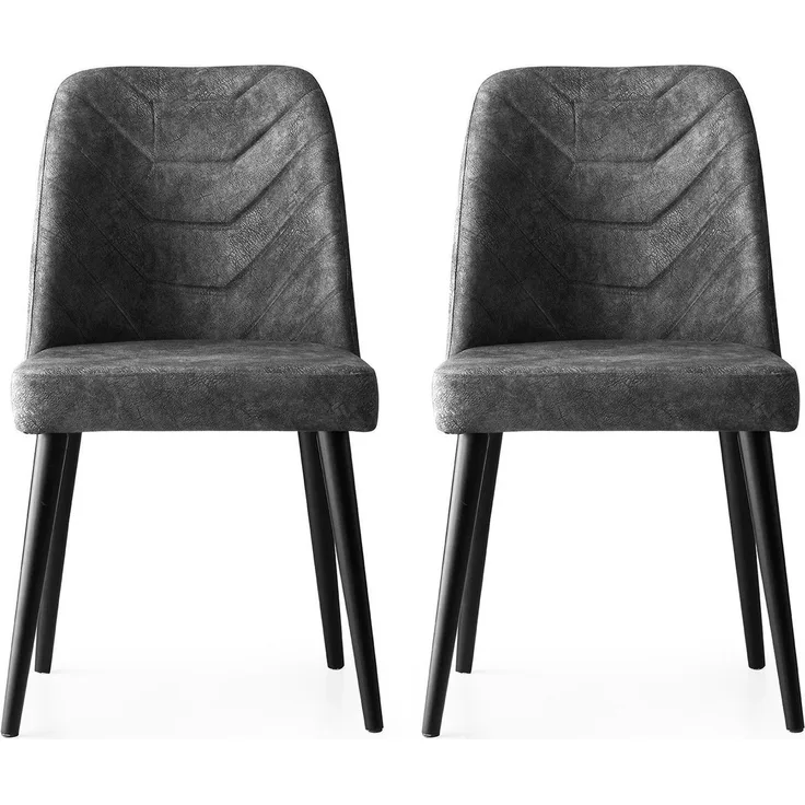 Skye Decor 'Dallas - 527 V2' Stuhlset (2-teilig), Anthrazit, 50 x 90 x 49 cm