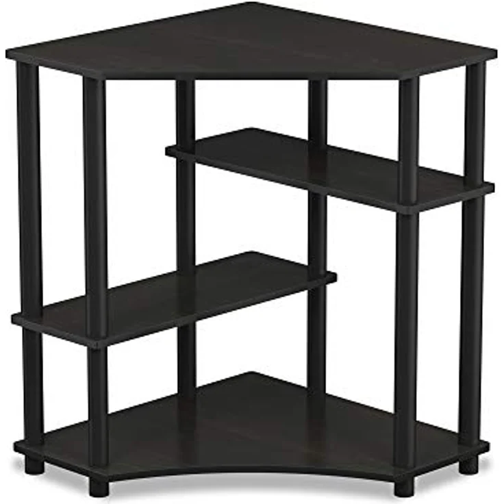 Furinno Turn-N-Tube Platzsparender Eckschreibtisch mit Regalen, Espresso / Schwarz, 57. 2 (Breite) x 72. 4 (Höhe) x 56 (Tiefe) cm – Bild 2