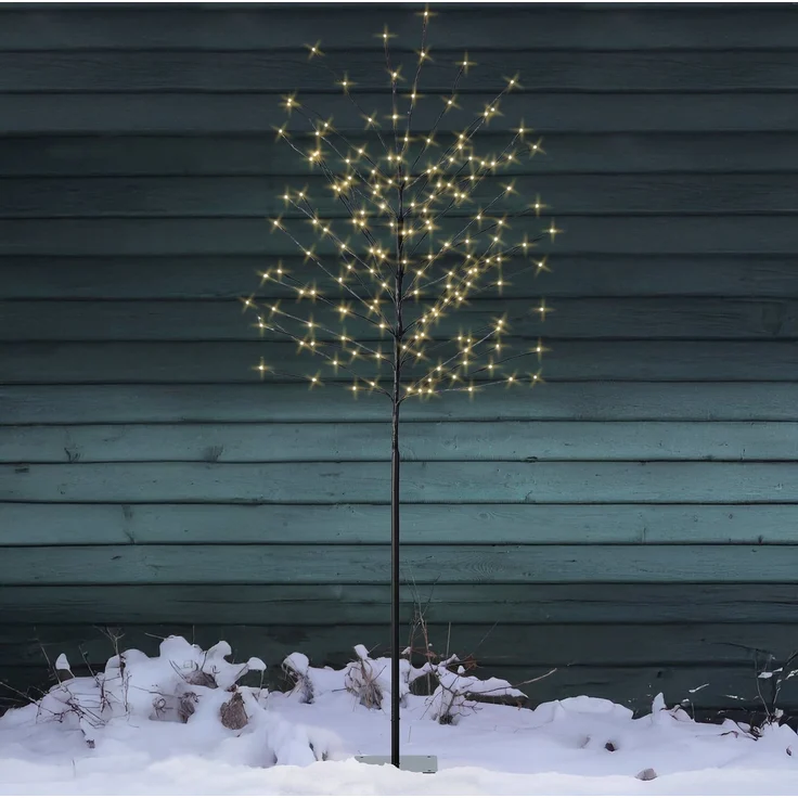 Spetebo LED Dekolicht Lichterbaum 180 cm für Außen und Innen - 160 LED, Timer, LED fest integriert, warm weiß, Strom betrieben mit Timer Funktion – Bild 3