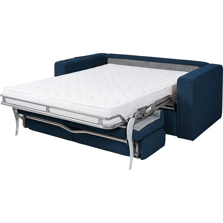 Vente-unique - LORETO - Schlafsofa - Plastik - Kunststoff (PVC) - Marineblau - 198 x 97 x 90 cm – Bild 5