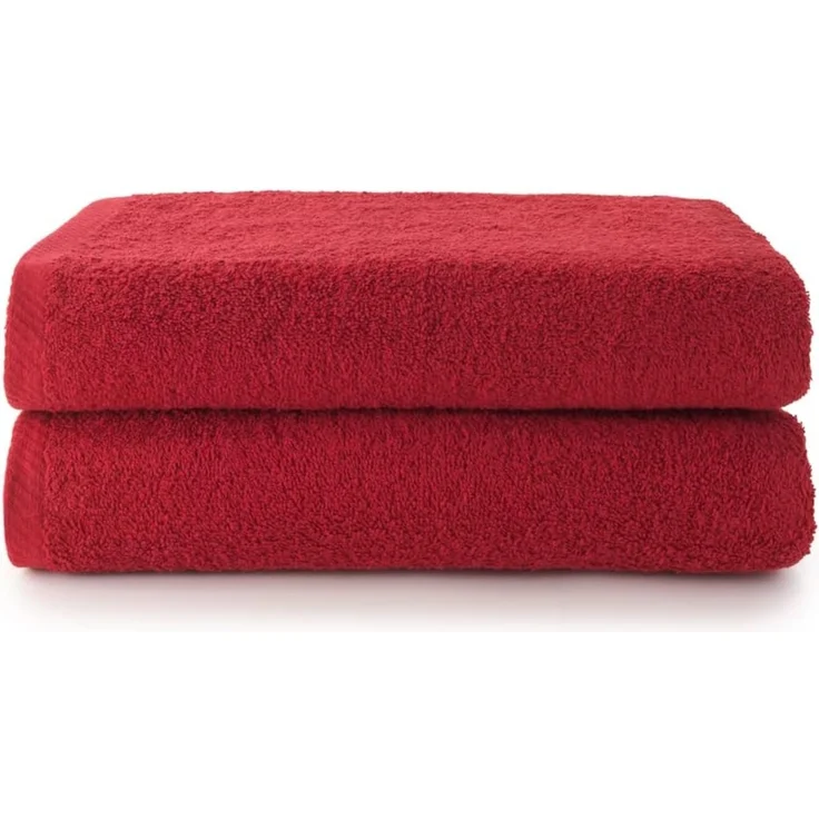 Top Towel - Plus - Große Badetücher - Badetücher - 2 Duschtücher - 70x140 cm - 100 % Baumwolle - Granat