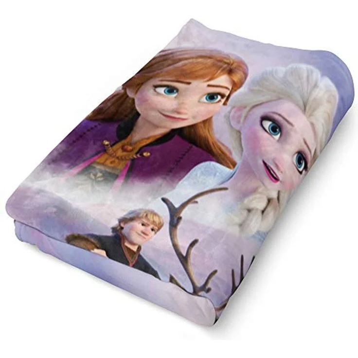 BERONAGE Tagesdecke Frozen Die Eiskönigin Decke Sky 130x170 cm Kuscheldecke Fleecedecke, passend zur Bettwäsche, ideal für Sofa, Couch, Bett, Auto, Camping – Bild 6