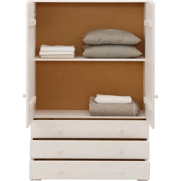 Home affaire Wäscheschrank Minik aus schönem massivem Kiefernholz, in unterschiedlichen Farbvarianten – Bild 2