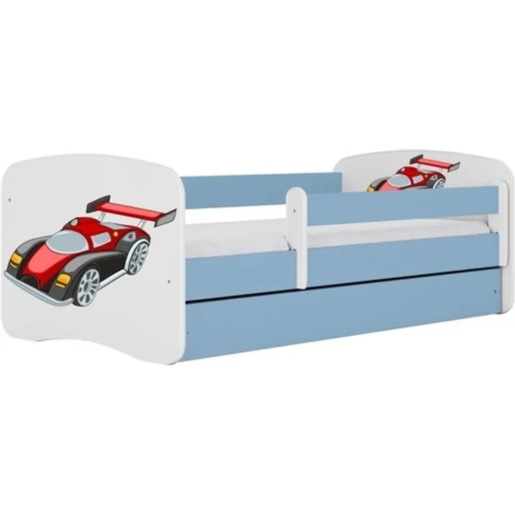 Raumhirsch Furniture Kinderbett 70x140, 80x160, 80x180 cm - Komplettset mit Matratze & Schublade (Bett für Mädchen, Einzelbett für Kinder von 2-12 Jahren, Rausfallschutz und Lattenrost), verschiedene Farben & Designs