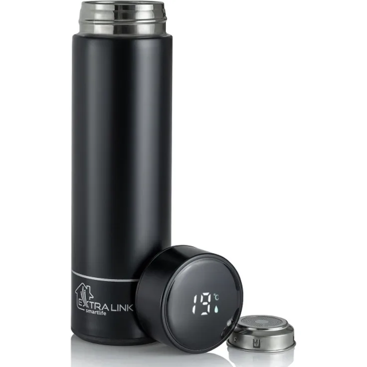 Extralink Smart Travel Mug Schwarz Thermobecher mit LED-Anzeige