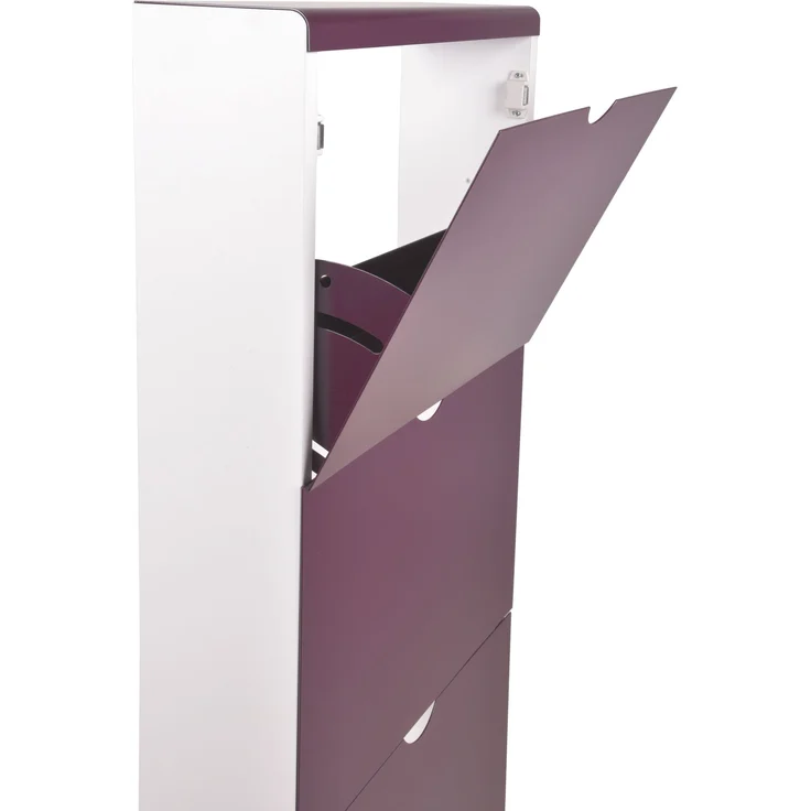 Schuhkipper >304987< ca. 16 Schuhe, violett / weiss - 52x141x16 (BxHxT) – Bild 3