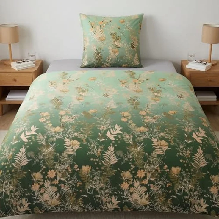 Kleine Wolke Bettwäsche Zahra, Mako-Satin, 2 teilig, mit floralem Print – Bild 6