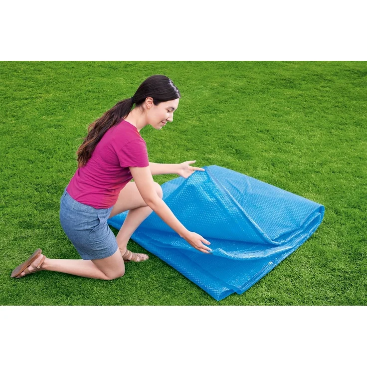 PE-Solarabdeckplane Ø 462 cm, blau, rund – Bild 6