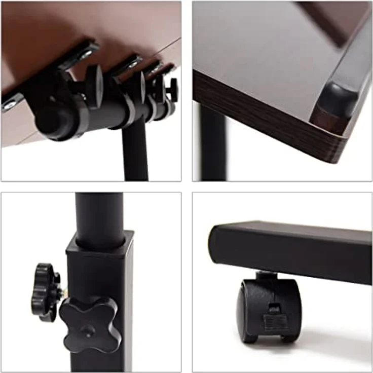 Laptoptisch höhenverstellbar XL, MDF/Stahl, Schwarz, 77x40 x (70-100) cm – Bild 9
