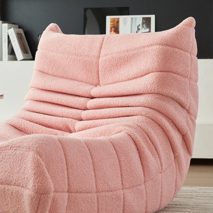 Simurq Sitzsack Komfortabler Sitzsack mit kuscheligem Teddy-Fleece, Relax-Sack (Relax-Sessel Lehnsessel mit Rückenstützung und Schaumstoff, 1 St), mit Quersteppung, für Wohnzimmer & Schlafzimmer – Bild 4