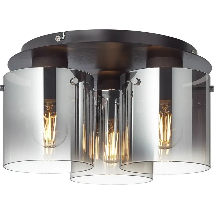 Brilliant Leuchten No. 75593-20 LED Deckenleuchte Beth 3-flg Kaffee Rauchglas