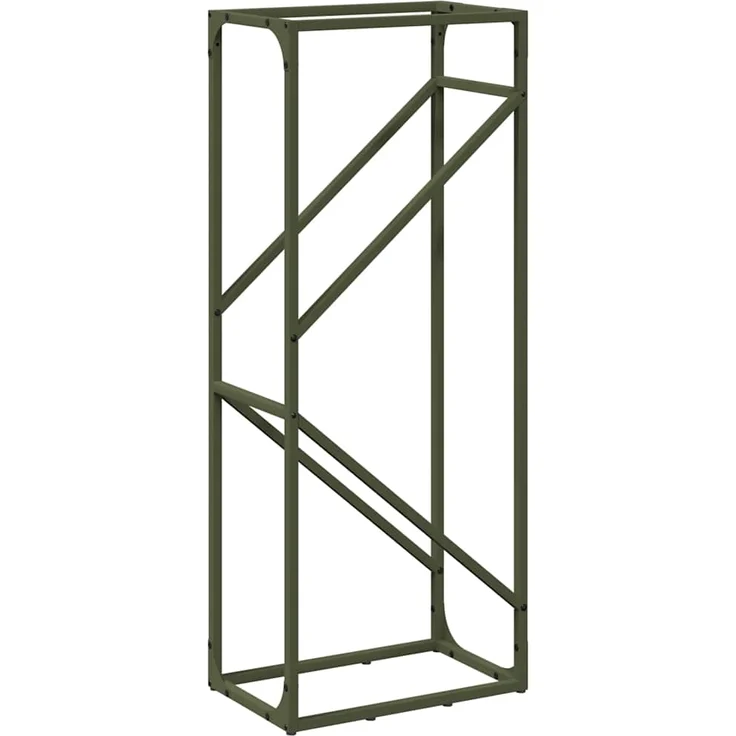 vidaXL Brennholzregal Olivgrün 40x25x100 cm Kaltgewalzter Stahl 864334 – Bild 6
