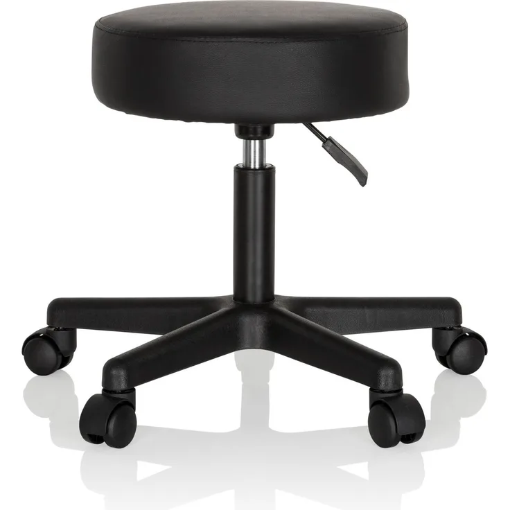 hjh OFFICE Arbeitsstuhl Arbeitshocker OPERATOR I Kunstleder Schwarz