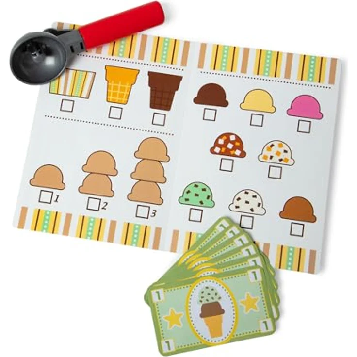 Melissa & Doug Wooden Scoop & Serve Ice Cream Counter (Play Food and Accessories, 28 Pieces, Realistic Scooper, 34.544 cm H x 21.844 cm W x 19.558 cm L) – Bild 9