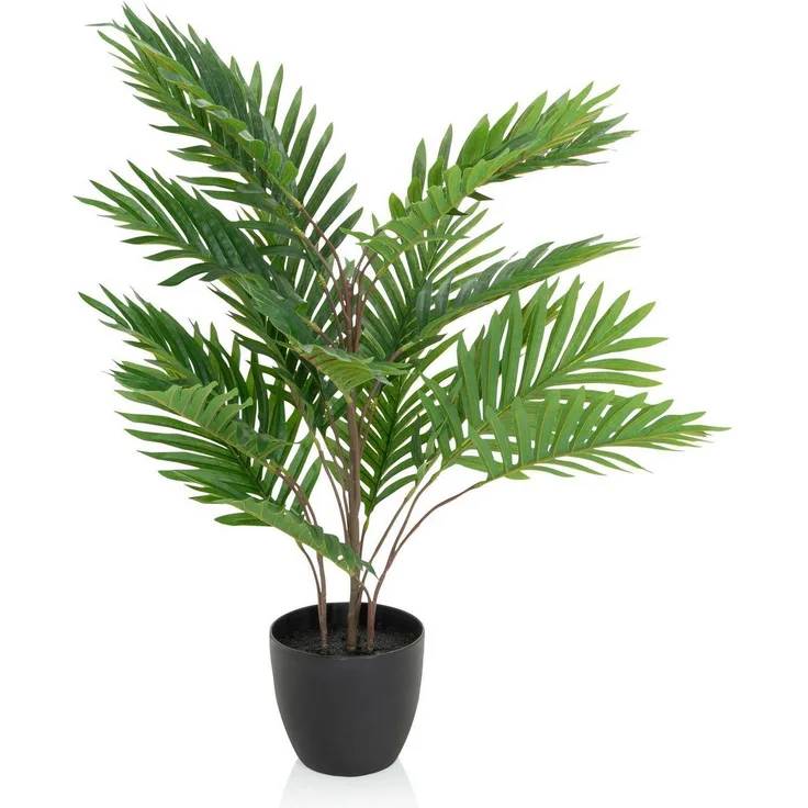 bümö plants Areca Kunstpflanze - Täuschend echte Goldfruchtpalme, geruchlose Premium Kunstblume für lebendiges Ambiente - authentische, künstliche Pflanzen als Deko für's Wohnzimmer, Büro & mehr, BUP-areca