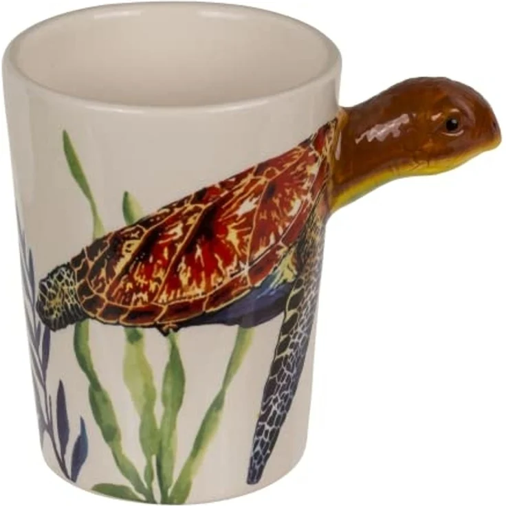 Tasse ca. 300 ml im 3D Design Meereswelt mit verschiedenen Motiven Kaffeetasse Meeresschildkröte – Bild 4