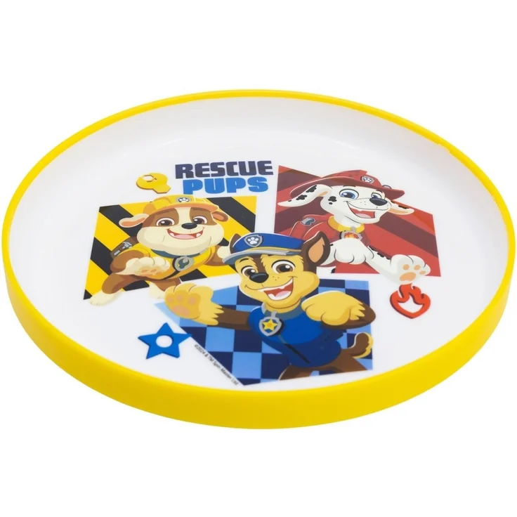 Paw Patrol Kinder Teller mit rutschhemmender Basis Premium Bicolor für Esstisch und Alltag – Bild 2