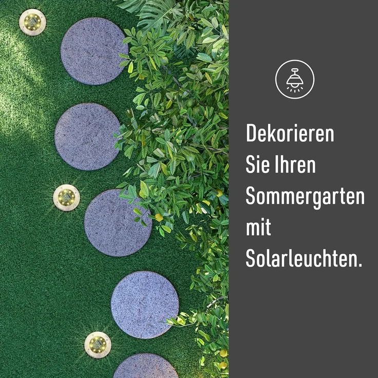 näve LED Solarleuchte Kian - Solar-Erdspieß, LED fest integriert, Warmweiß, LED Solar-Boden-Erdspieß, Set, Solar-Lampe, Bodenleuchte – Bild 3