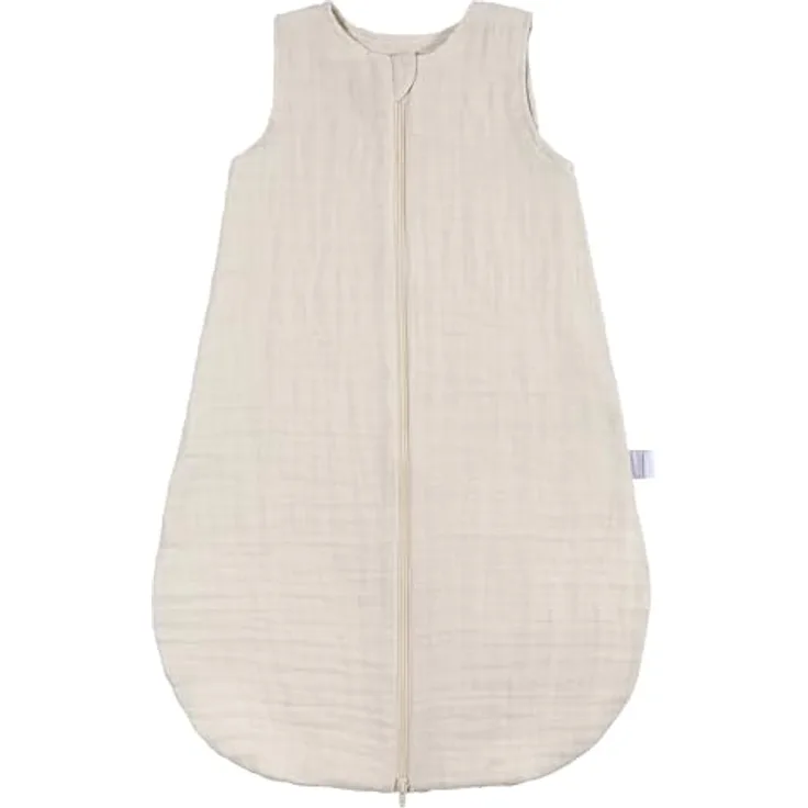 Makian Musselin-Schlafsack, atmungsaktiver Babyschlafsack mit TOG 1.0, beige, Gr. 100 cm
