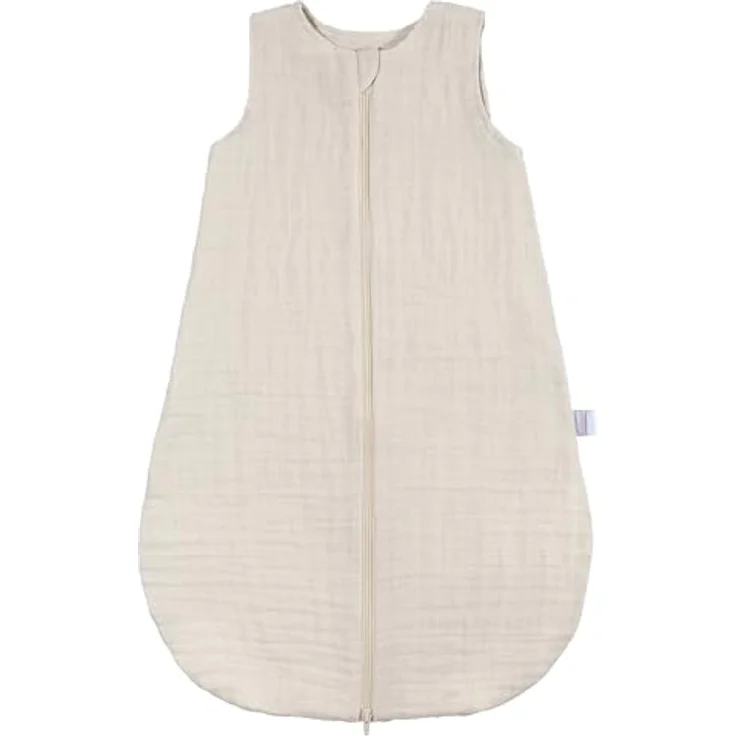 Makian Musselin-Schlafsack, atmungsaktiver Babyschlafsack mit TOG 1.0, beige, Gr. 100 cm – Bild 1