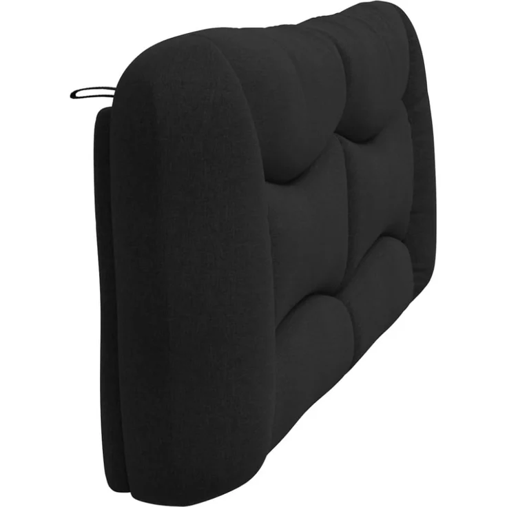 vidaXL Kopfteil-Kissen Schwarz 200 cm Stoff – Bild 5