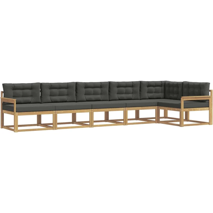 vidaXL Outdoor-Sofagarnitur 4 stk. 6-Sitzer Weiß und Anthrazit 3386506 – Bild 2