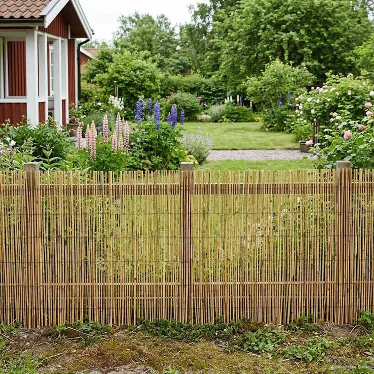 vidaXL Gartenzaun 400 x 100 cm Schilf Kohlenstoff 42031259 – Bild 1