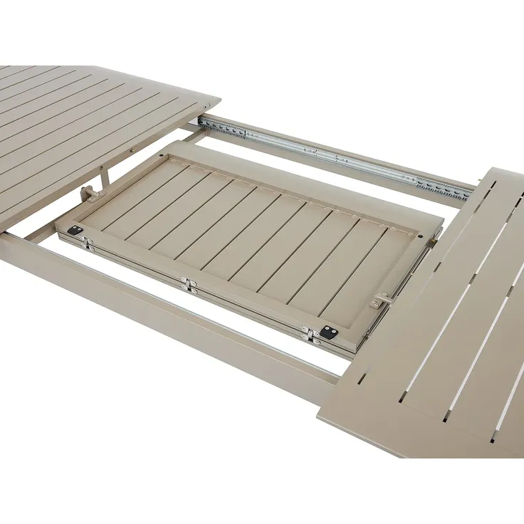 Vente-unique - VELYRA Gartenessgruppe Metall Schokoladenbraun - B 60 cm100 cm x H 85 cm75 cm x L 57 cm205 cm286,5 cm – Bild 5