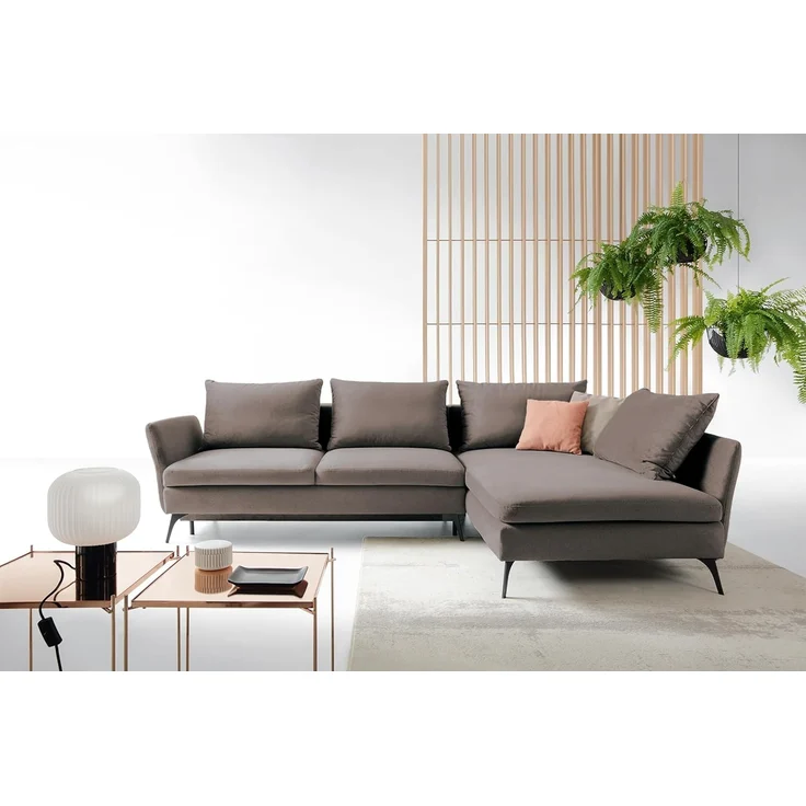 Ecksofa DEMISBAL mit Schlaffunktion, Bettkasten, Dunkelgrau, linksseitig – Bild 2
