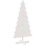 vidaXL Weihnachtsbaum zum Schmücken Weiß 150 cm Massivholz Kiefer 858193