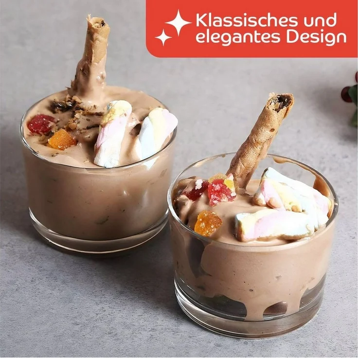 KONZEPT Dessertschale 6/12er Set Dessertgläser 150ml, transparente Dessertschalen aus Glas, (Set, 12-tlg), für Tiramisu, Panna Cotta, Eis, Pudding, Joghurt-Müsli – Bild 3