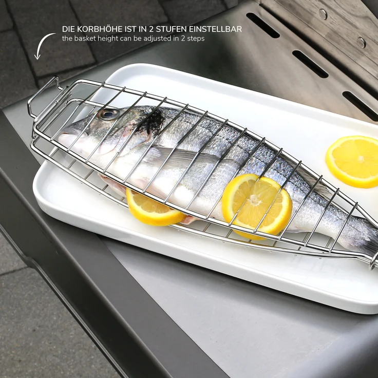 bremermann Grillguthalter Fisch-Grillhalter 4er Set Fischhalter, Fischgriller, Fischbräter, (4-St) – Bild 3