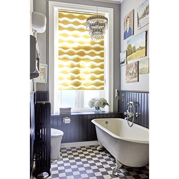 Lichtblick Sonnenschutzsysteme GmbH Doppelrollo Stockholm 60 cm x 150 cm (BxL) Senfgelb Duo Rollo in extravagantem Stil; Klemm- und schraubbar; Lichtdurchlässig und blickdicht – Bild 3