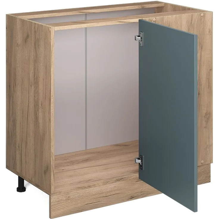 Eckunterschrank R-Line Blau-Grau 86 cm , AP Eiche Vicco – Bild 4