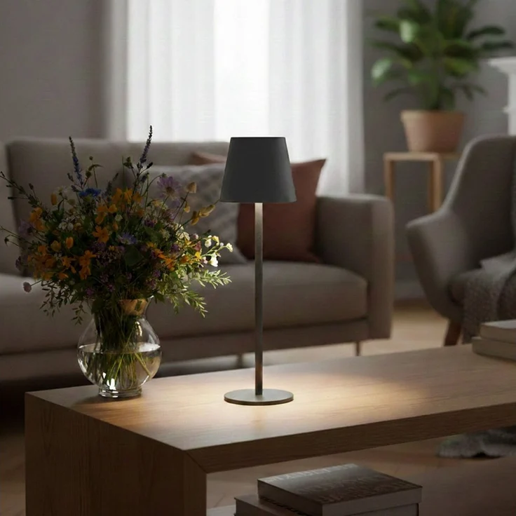 Coen Bakker Deco BV LED Außen-Tischleuchte Touch Tischlampe Dimmbar Akku IP44 Glatt Groß, Touch-Funktion, LED fest verbaut, Kaltweiß, Warmweiß, Tageslichtweiß – Bild 2