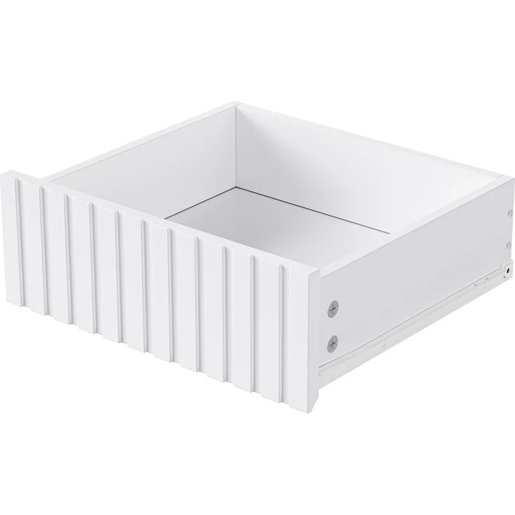 Garderobenset 100x35x180 cm, weiß, mit Sitzbank, 4 Haken, Schrank, Lochwand und 2 Schubladen – Bild 7