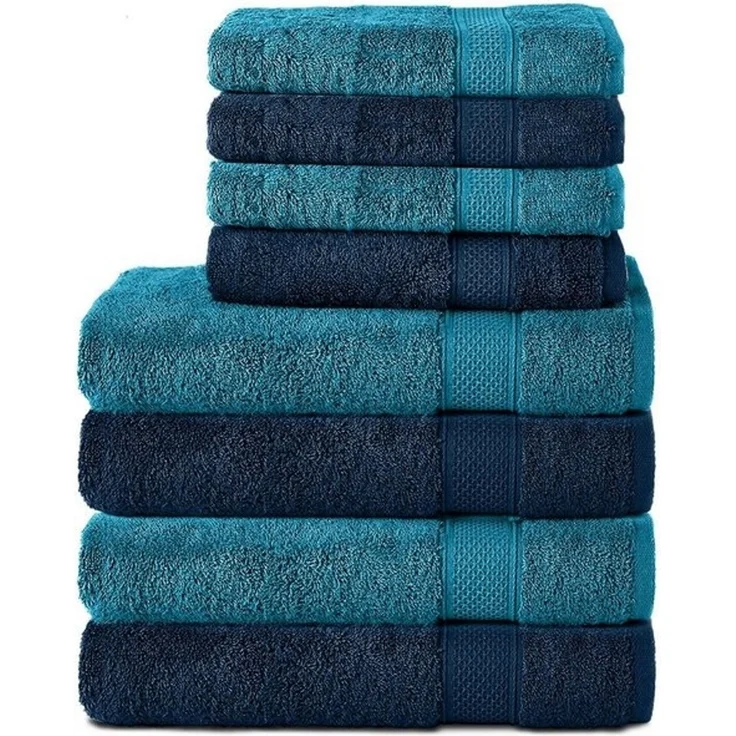 Komfortec Handtuch Set aus 100% Baumwolle, 4 Handtücher 50x100 cm und 4 Badetücher 70x140 cm, Frottee (Packung, 8-St), Duschtücher & Badehandtuch, Weich, Towel, Groß – Bild 4