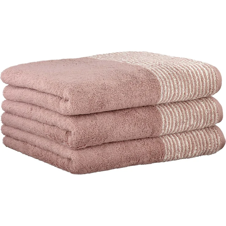 CAWÖ Gästetuch, 3er Pack - Luxury Home, C Two-Tone, Walkfrottier Magnolie 30x50cm – Bild 1