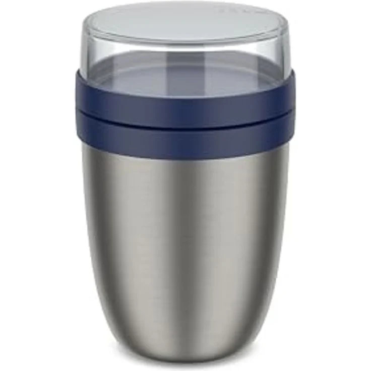 Mepal - Thermobehälter Ellipse - Thermo Lunchpot - Praktischer Joghurtbecher & Suppenbecher zum Mitnehmen - 6-8 Stunden heiß & 12 Stunden kalt - 500 + 200 ml - Vivid blue – Bild 2