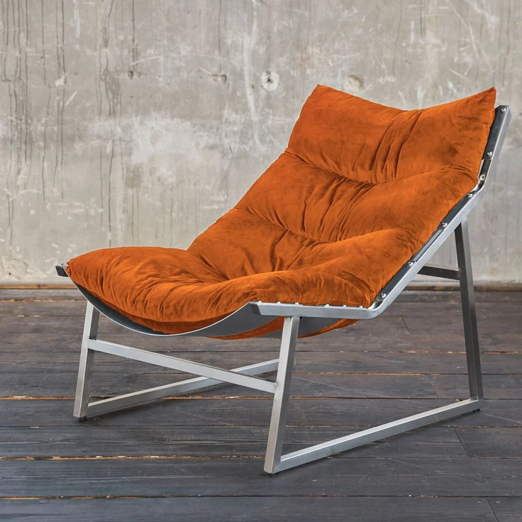 KAWOLA Relaxsessel SIRO Sessel Stoff orange 78 x 125 x 70 cm – Bild 4