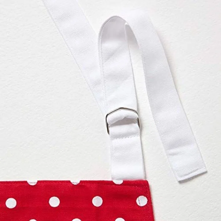 Homescapes Kochschürze Kochschürze Polka Dots rot-weiß aus 100% Baumwolle – Bild 3