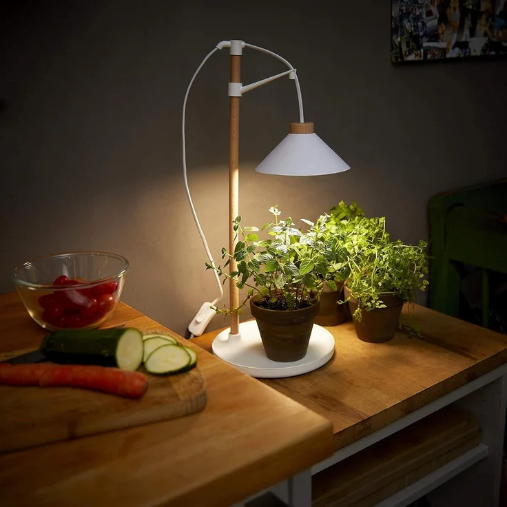 Northpoint Pflanzenlampe LED Pflanzenleuchte Kräutergarten aus Echtholz 9W 550 Lumen Timer – Bild 4