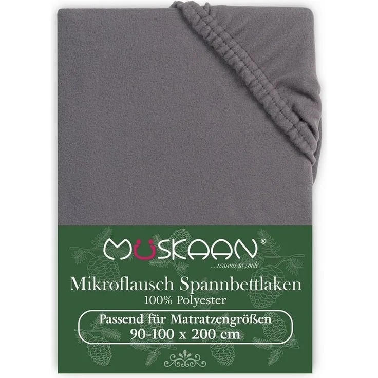 Müskaan Spannbettlaken Spannbetttuch Bettlaken Winter Flausch Warm Leintuch, Fleece, Gummizug: Rundumgummizug, Matratzen Bezug bis 22cm Matratzenhöhe Kuschelig Flauschig