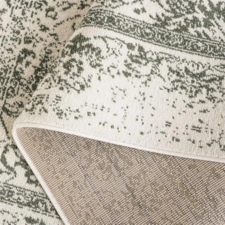 Safavieh Akzent-Teppich 91x152 cm - Adirondack Collection - Transitional Design, Elfenbein & Dunkelgrün, Pflegeleichte Synthetikmischung, Ideal für Wohnzimmer, Schlafzimmer, Büro – Bild 5