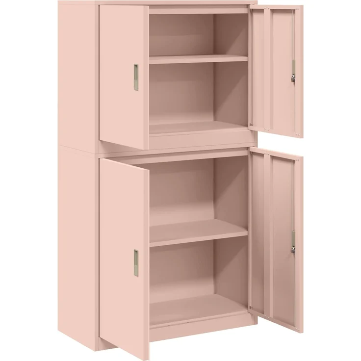 vidaXL Aufbewahrungsschrank 2 stk. Rosa 90 x 40 x 160 cm Stahl 3438712 – Bild 7