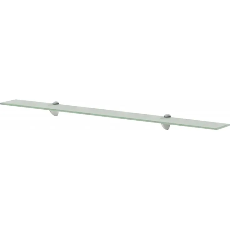 vidaXL Schwebendes Regal, Glas mattiertes Weiß, 0,8 x 10 x 100 cm