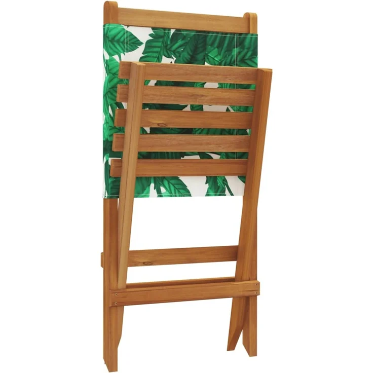 vidaXL Gartenstühle 8 Stk. Klappbar Grün Stoff und Massivholz 3214651 – Bild 7