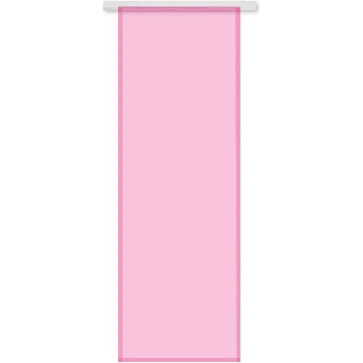 Transparenter Flächenvorhang Voile 60x245 cm wahlweise mit und ohne Technik, schlichte und stilvolle Fensterdekoration in vielen verschiedenen Farben erhältlich (pink - neonpink / ohne Technik) – Bild 4